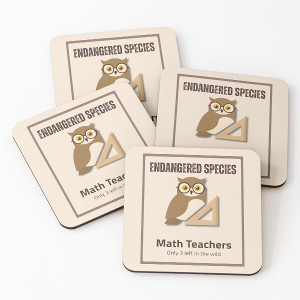 Item preview, Endangered Math Teachers | World Wildlife Day STEM Humor Poster | Vintage Beige designed and sold by Aurora Store .