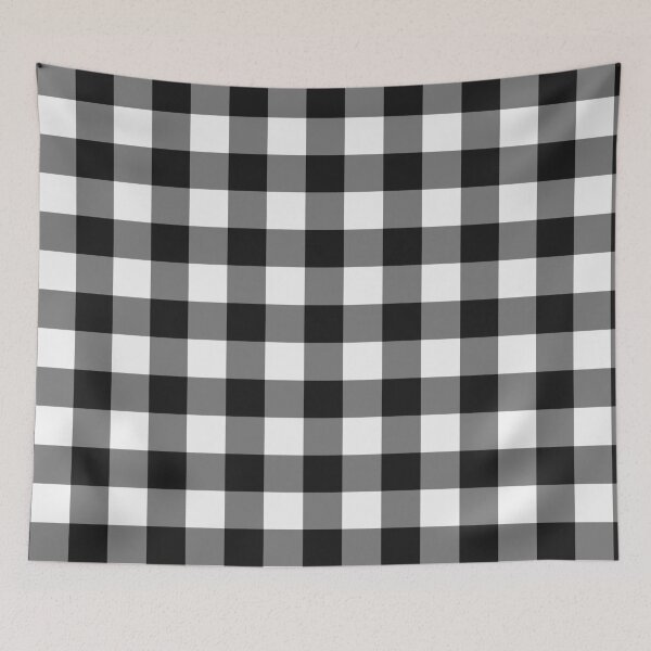 Item preview, White And Black Gingham Pattern designed and sold by pattern-archive.