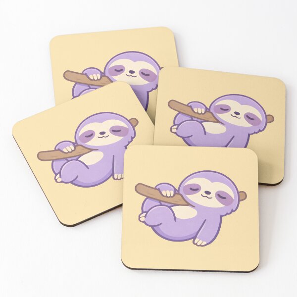 Item preview, Cute Kawaii Purple Sloth Nature designed and sold by SplashTastic.
