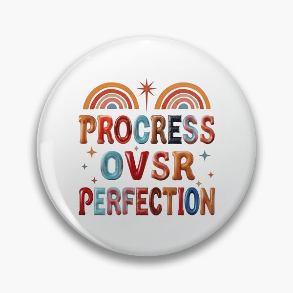 Item preview, Progress Over Perfection Motivational Growth Mindset Quote designed and sold by SkeletonsDanger.