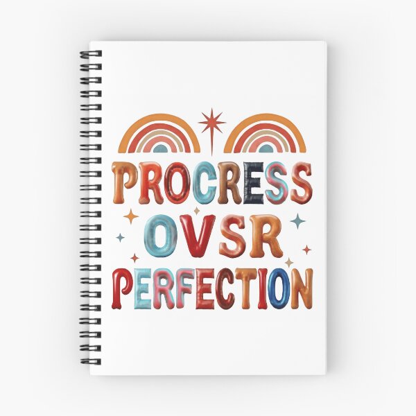Item preview, Progress Over Perfection Motivational Growth Mindset Quote designed and sold by SkeletonsDanger.