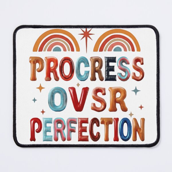 Item preview, Progress Over Perfection Motivational Growth Mindset Quote designed and sold by SkeletonsDanger.