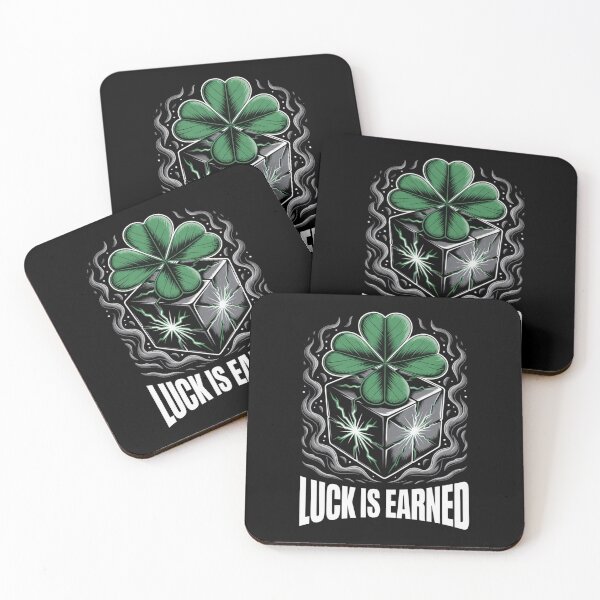 Item preview, Luck Is Earned – Shamrock Lightning Cube Dark Energy St. Patrick's Day designed and sold by DarylWelsh2024.