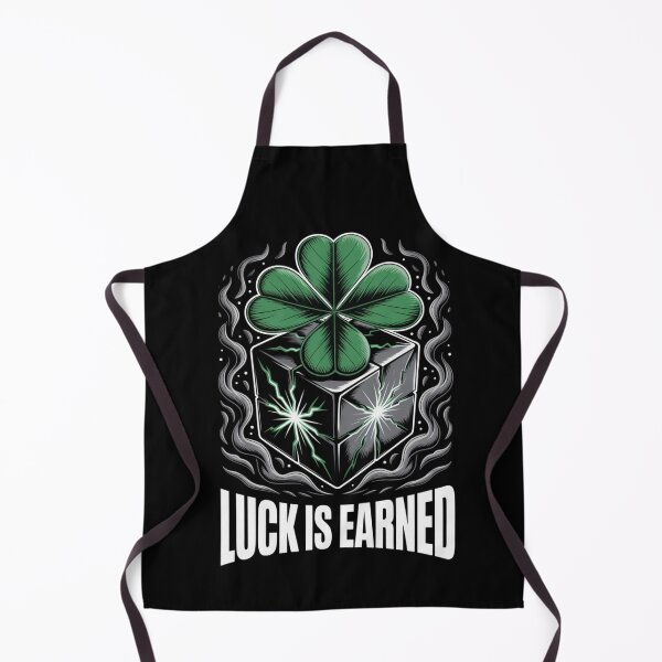 Item preview, Luck Is Earned – Shamrock Lightning Cube Dark Energy St. Patrick's Day designed and sold by DarylWelsh2024.