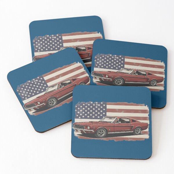 Item preview, Classic American Muscle Car Vintage USA Flag designed and sold by BoralisSynth.