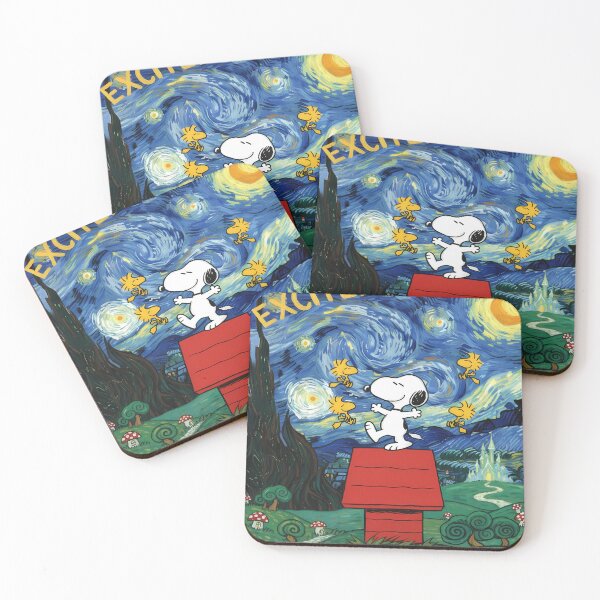 Item preview, Snoopy Excited Starry Night Parody designed and sold by ForThe2F0X1Folks.