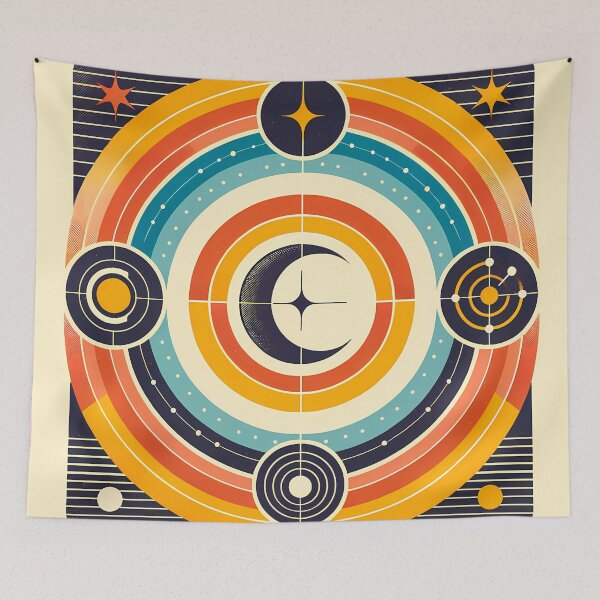 Item preview, Geometric Moon and Starburst Circles designed and sold by InkSmithery.