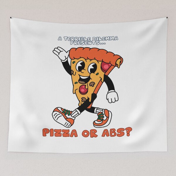 Item preview, Terrible dilemma - pizza or abs funny lifestyle question designed and sold by CleanDecor.