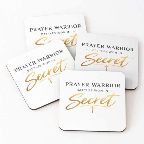 Item preview, Prayer Warrior Battles Won in Secret – Armor of God Christian Faith Design designed and sold by astersgraphics.