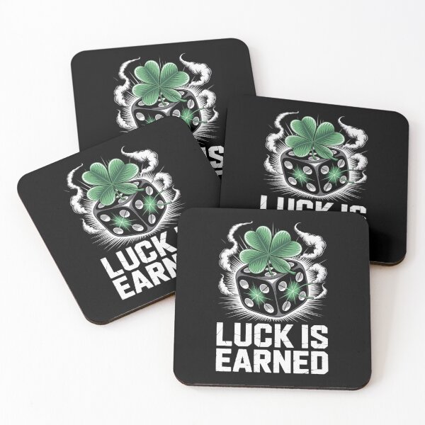 Item preview, Luck Is Earned – Black Dice Impact Shamrock Distressed St. Patrick's Day designed and sold by DarylWelsh2024.