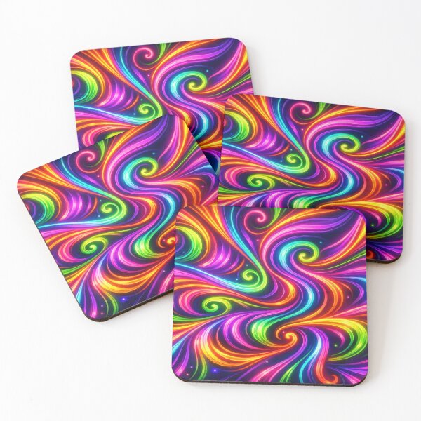 Item preview, Neon Electric Swirls: Vibrant Psychedelic Abstract Art designed and sold by Far Out Goods.