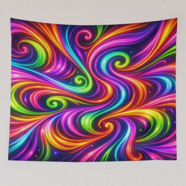 Item preview, Neon Electric Swirls: Vibrant Psychedelic Abstract Art designed and sold by Far Out Goods.