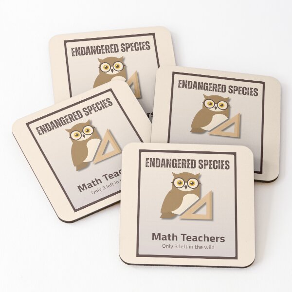 Item preview, Endangered Math Teachers | World Wildlife Day STEM Humor Poster | Vintage Fade designed and sold by Aurora Store .