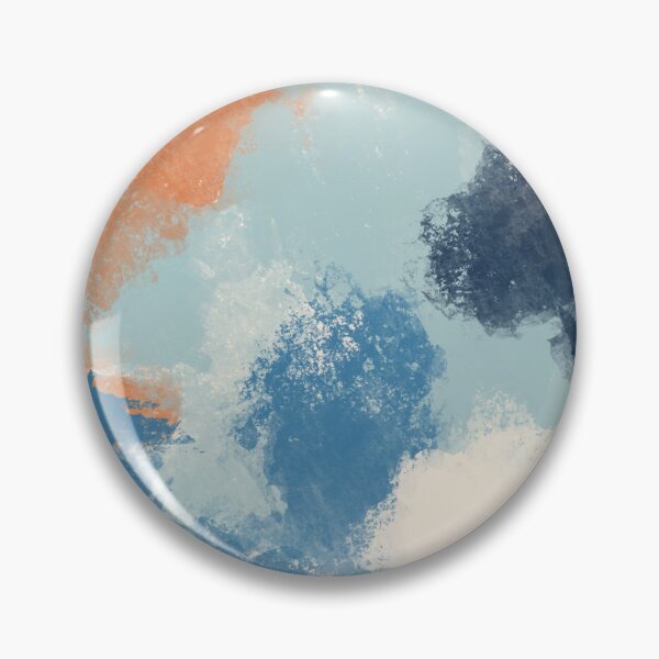 Item preview, Modern Blue Orange Abstract Painting designed and sold by SkylineDesign78.
