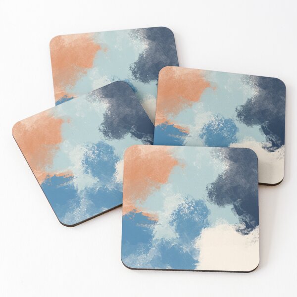 Item preview, Modern Blue Orange Abstract Painting designed and sold by SkylineDesign78.