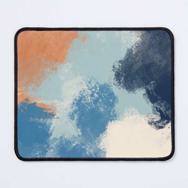 Item preview, Modern Blue Orange Abstract Painting designed and sold by SkylineDesign78.