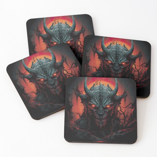 Item preview, Dark Demon Beast Under Blood Moon – Gothic Horror Fantasy Monster Art designed and sold by Dominik1994.