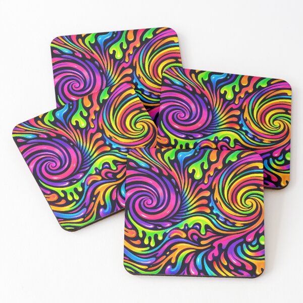 Item preview, Liquid Neon Dreams: Psychedelic Paint Drip Abstract Art designed and sold by Far Out Goods.