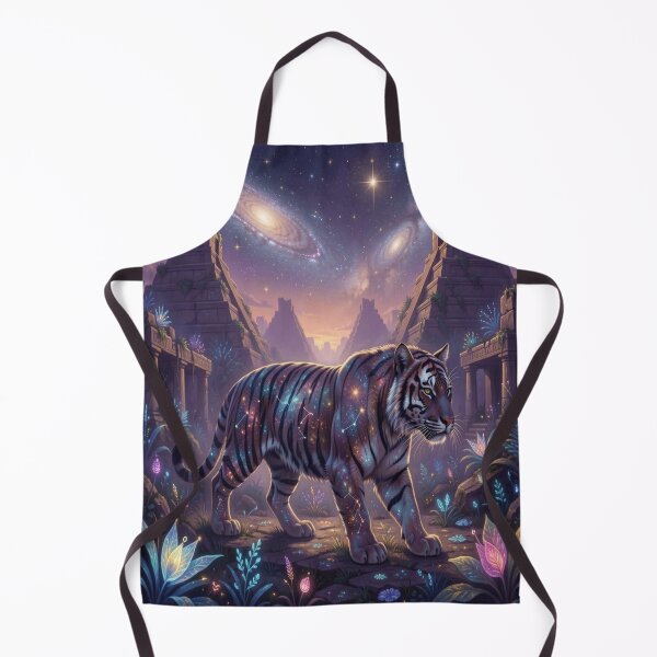 Item preview, Cosmic Tiger Spirit – Mystical Temple Walk Through Stars and Ancient Energy designed and sold by FotoworldEdel.