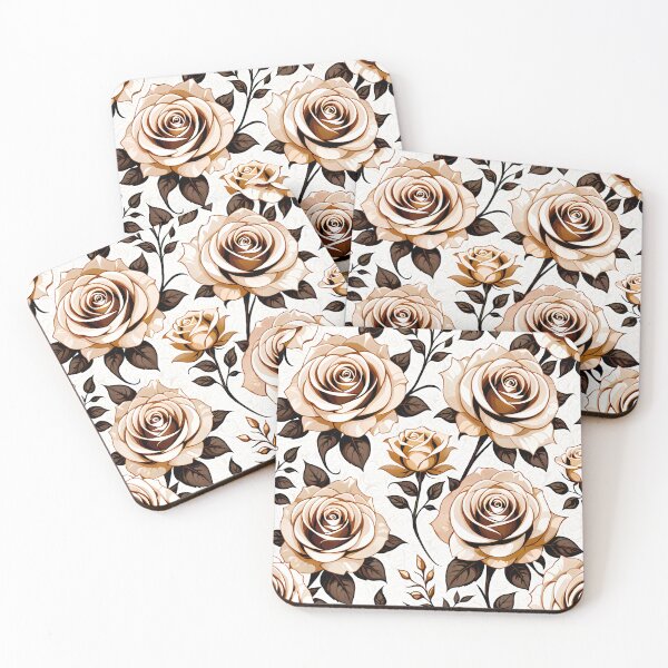 Item preview, Elegant Gold Rose Floral Textile Pattern. designed and sold by MissYouONLY.