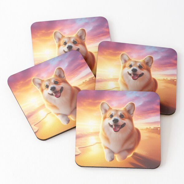 Item preview, Corgi Dog – Sunset Beach Adventure designed and sold by Dogandesighn.