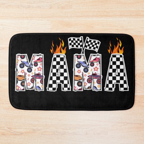 Item preview, Mama Monster Truck Pattern Checkered Flag Racing Mother Colorful Flame Design designed and sold by Serene woods.