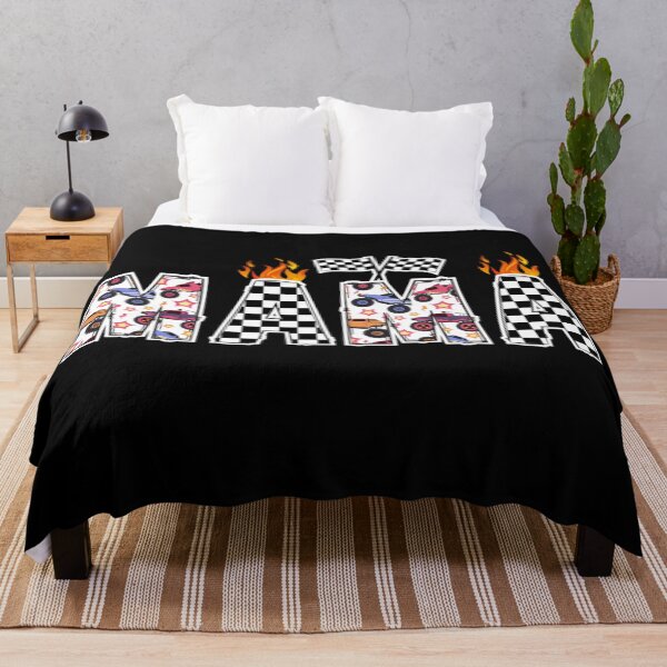 Item preview, Mama Monster Truck Pattern Checkered Flag Racing Mother Colorful Flame Design designed and sold by Serene woods.