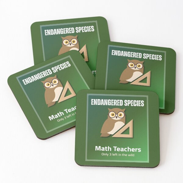 Item preview, Endangered Math Teachers | World Wildlife Day STEM Humor Poster | Forest Gradient designed and sold by Aurora Store .