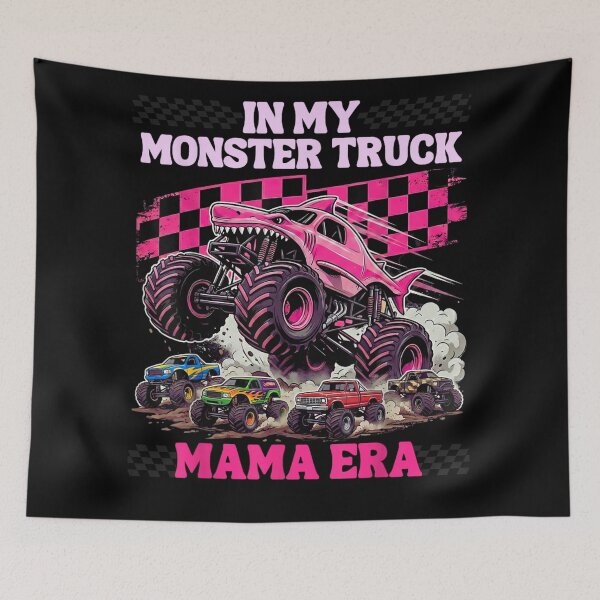 Item preview, In My Monster Truck Mama Era Pink Shark Truck Retro Racing designed and sold by Serene woods.