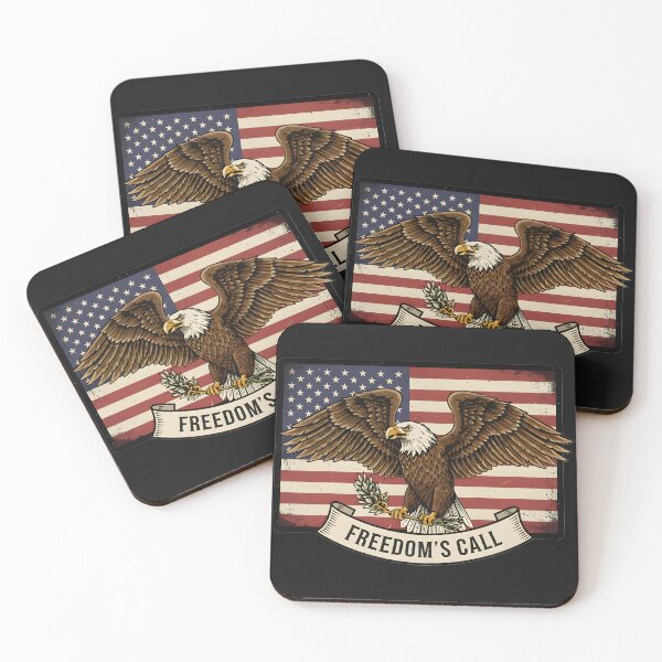 Item preview, Freedom's Call American Eagle Vintage Flag designed and sold by BoralisSynth.