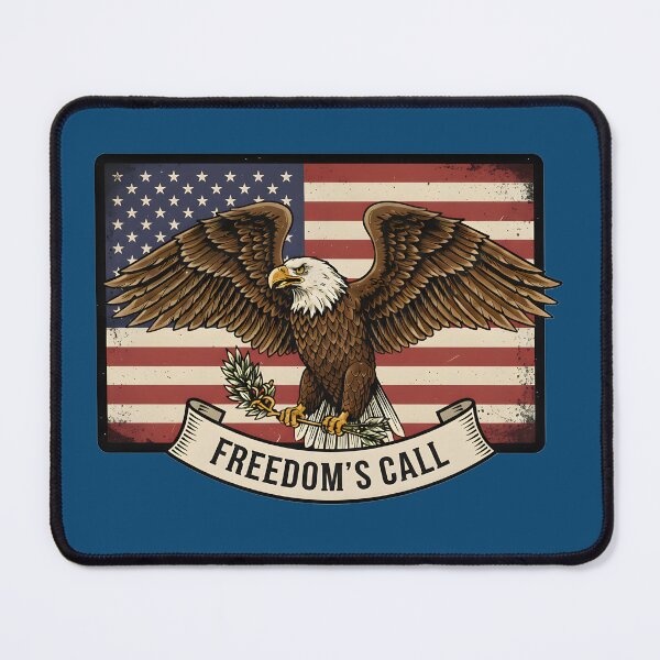 Item preview, Freedom's Call American Eagle Vintage Flag designed and sold by BoralisSynth.
