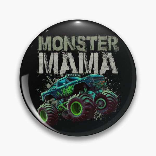 Item preview, Monster Mama Neon Green Splatter Grunge Monster Truck Big Wheel Art designed and sold by Serene woods.