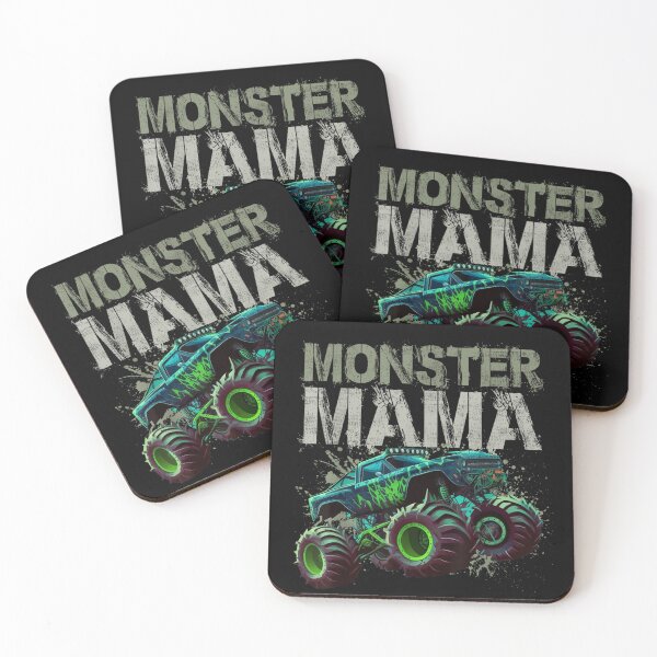 Item preview, Monster Mama Neon Green Splatter Grunge Monster Truck Big Wheel Art designed and sold by Serene woods.