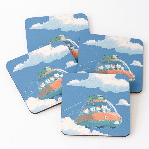 Item preview, Whimsical Flying Capsule With Traveling Cats designed and sold by KrintoryTees.