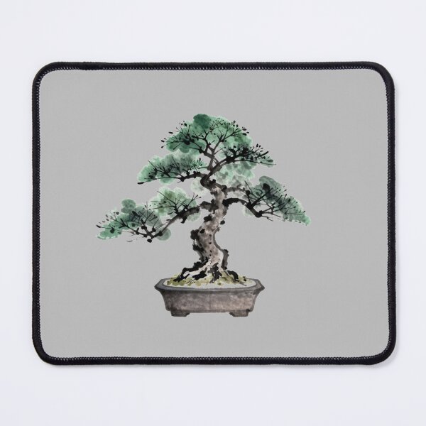 Item preview, Elegant Bonsai Tree Japanese Sumi-E Ink Art Zen Minimalist designed and sold by Artycom.