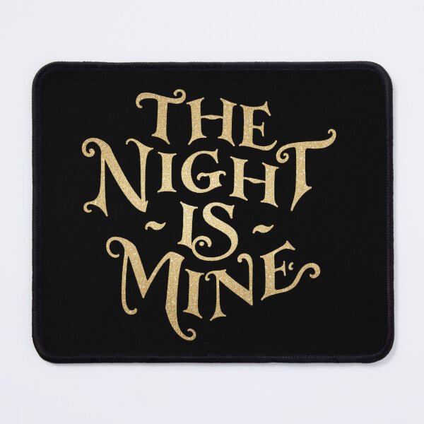 Item preview, The Night is Mine – Golden Glitter Typography designed and sold by Cindralith.