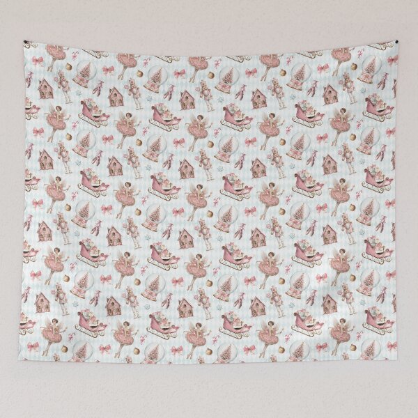 Item preview, Pink Nutcracker Christmas Pattern designed and sold by LouieVanille.