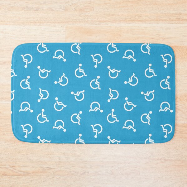 Item preview, Blue Wheelchair Seamless Pattern designed and sold by OEKAKIYASAN.