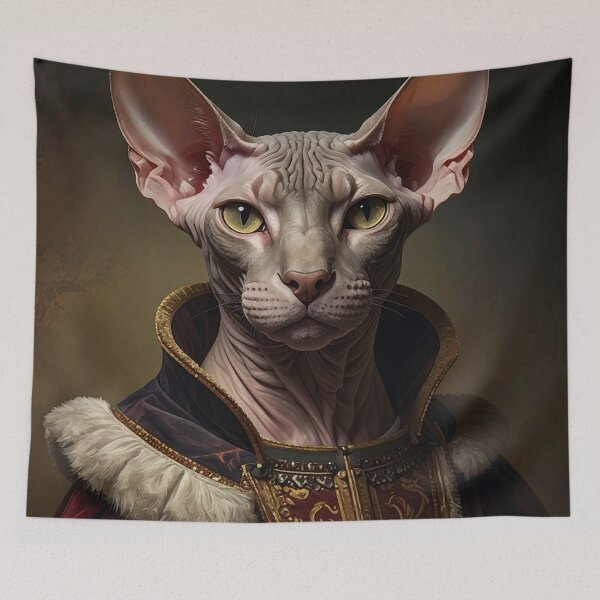 Item preview, Royal Sphynx Cat Renaissance Portrait designed and sold by Rutvain.