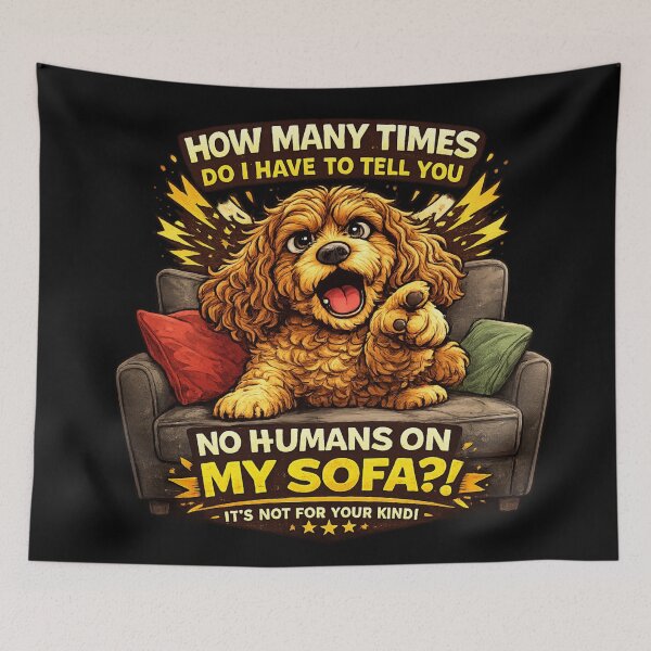 Item preview, Cockapoo Funny Cockapoo Parents Sofa Rules Design designed and sold by Cockapoo Society.