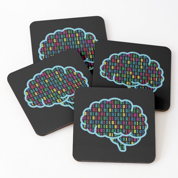 Item preview, Binary Brain – Colorful Digital Mind Code Art for Programmers & Tech Lovers designed and sold by WordPlayStudio.