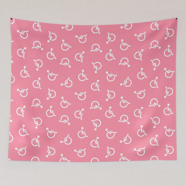 Item preview, Pink Wheelchair Seamless Pattern designed and sold by OEKAKIYASAN.