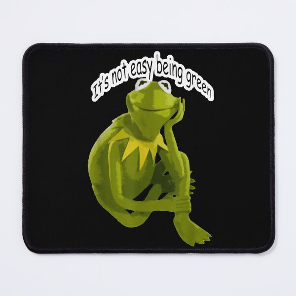 Item preview, It's Not Easy Being Green Kermit Frog Meme Sad Thinking Aesthetic designed and sold by Taniyah Gomes.