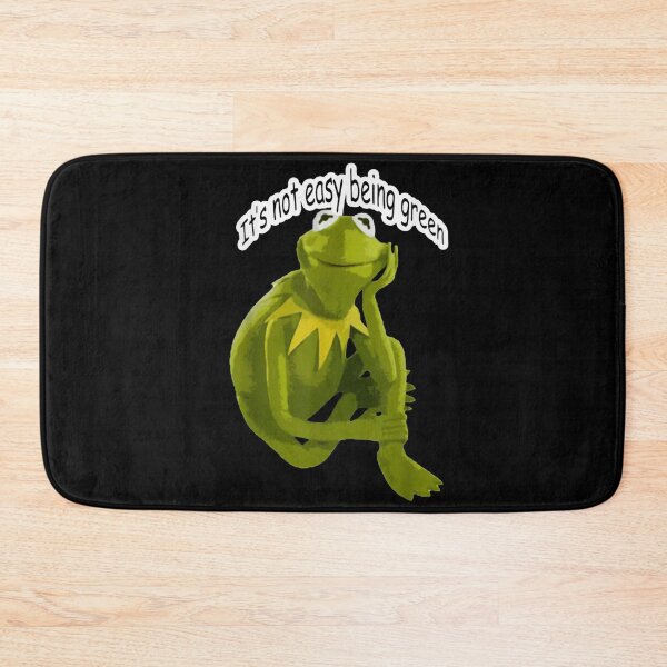 Item preview, It's Not Easy Being Green Kermit Frog Meme Sad Thinking Aesthetic designed and sold by Taniyah Gomes.