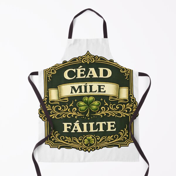 Item preview, Céad Míle Fáilte – Elegant Irish Welcome Celtic Sign Design designed and sold by Rough Sketches – Ireland Inspired Art.
