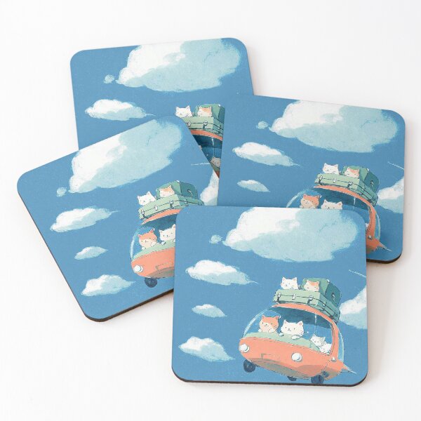 Item preview, Whimsical Pastel Clouds and Traveling Cat Crew designed and sold by KrintoryTees.