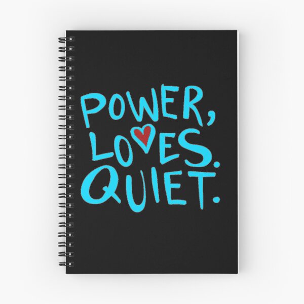 Item preview, Power Loves Quiet – Minimalist Blue Typography with Heart designed and sold by Cindralith.