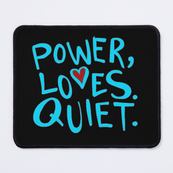 Item preview, Power Loves Quiet – Minimalist Blue Typography with Heart designed and sold by Cindralith.