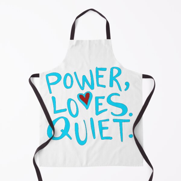 Item preview, Power Loves Quiet – Minimalist Blue Typography with Heart designed and sold by Cindralith.
