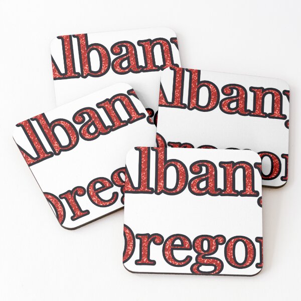 Item preview, Albany Oregon City Name With Red Rhinestone designed and sold by TheIconSmith.